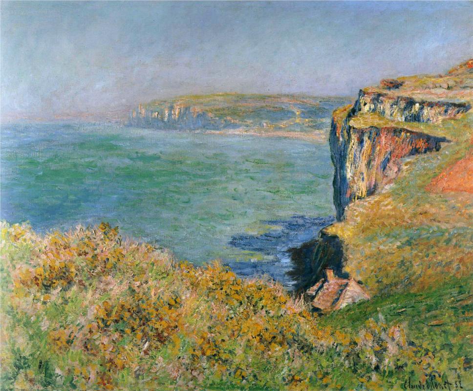 Cliff at Grainval - Claude Monet Paintings